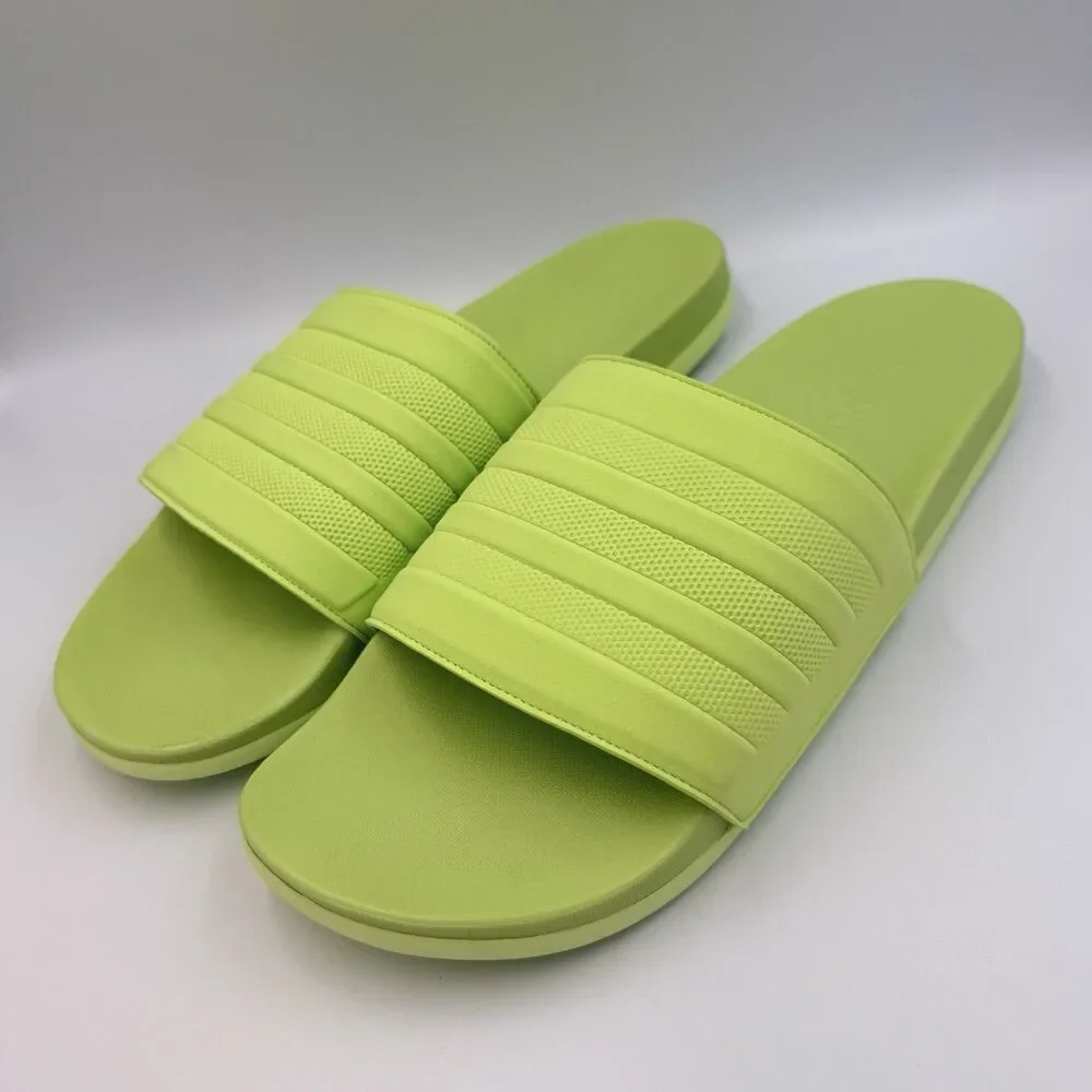 Adidas ADILETTE Comfort Slides Men’s Size 15 Color Pulse Lime Green NWT